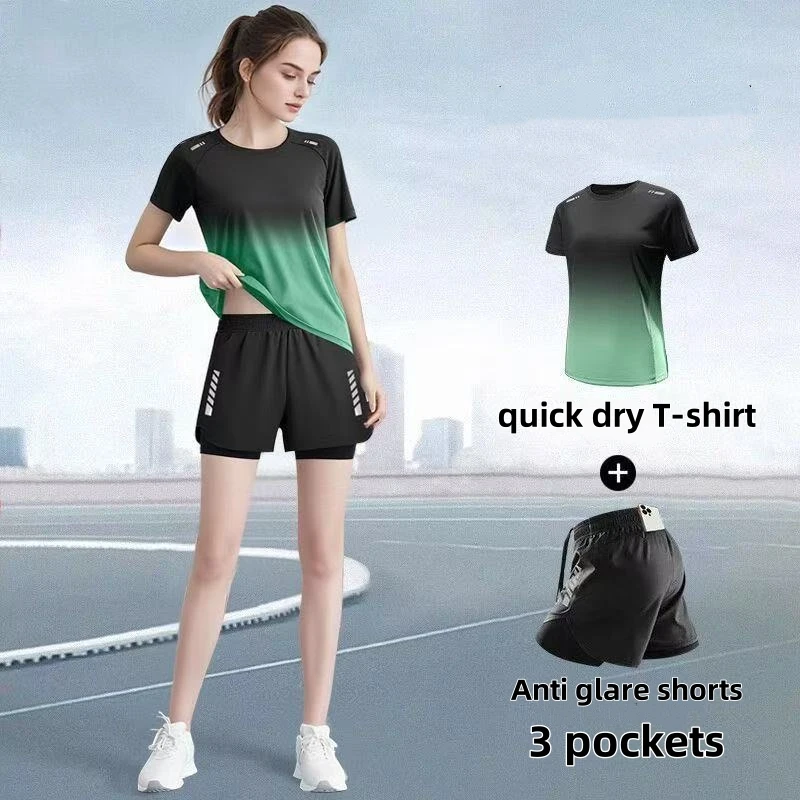 Badminton Aesthetic - Kadın spor giyim seti, koşu şortları,