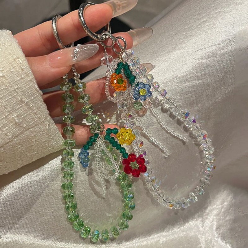 String Tension Clip - Lüks Sparkle Rhinestone Sevimli Çiçek Kolye