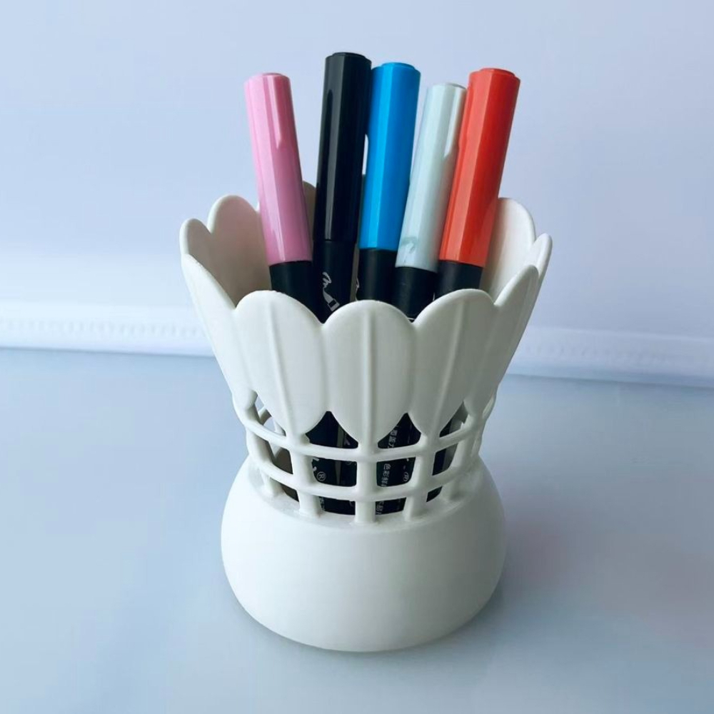 Badminton Cup - Minimalist Badminton Raketle Şekilli Kalem Tutucu