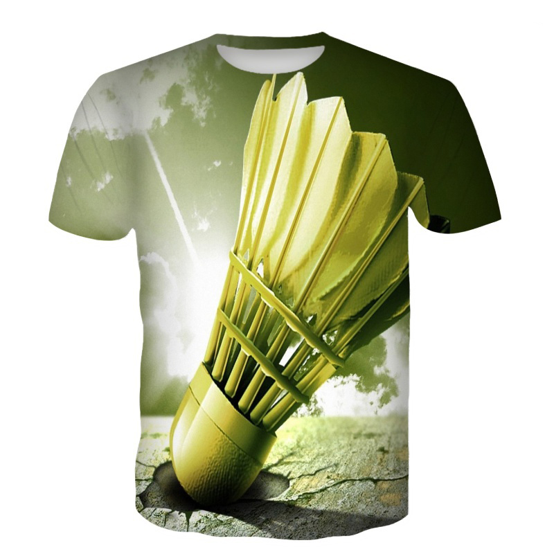 Badminton T-Shirt Raketle 3D B - Badminton Aesthetic incelemesi ve fiyatı