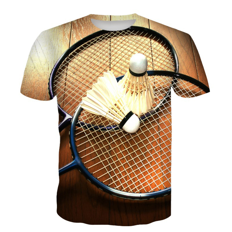 Badminton T-Shirt Raketle 3D B - Badminton Aesthetic incelemesi ve fiyatı